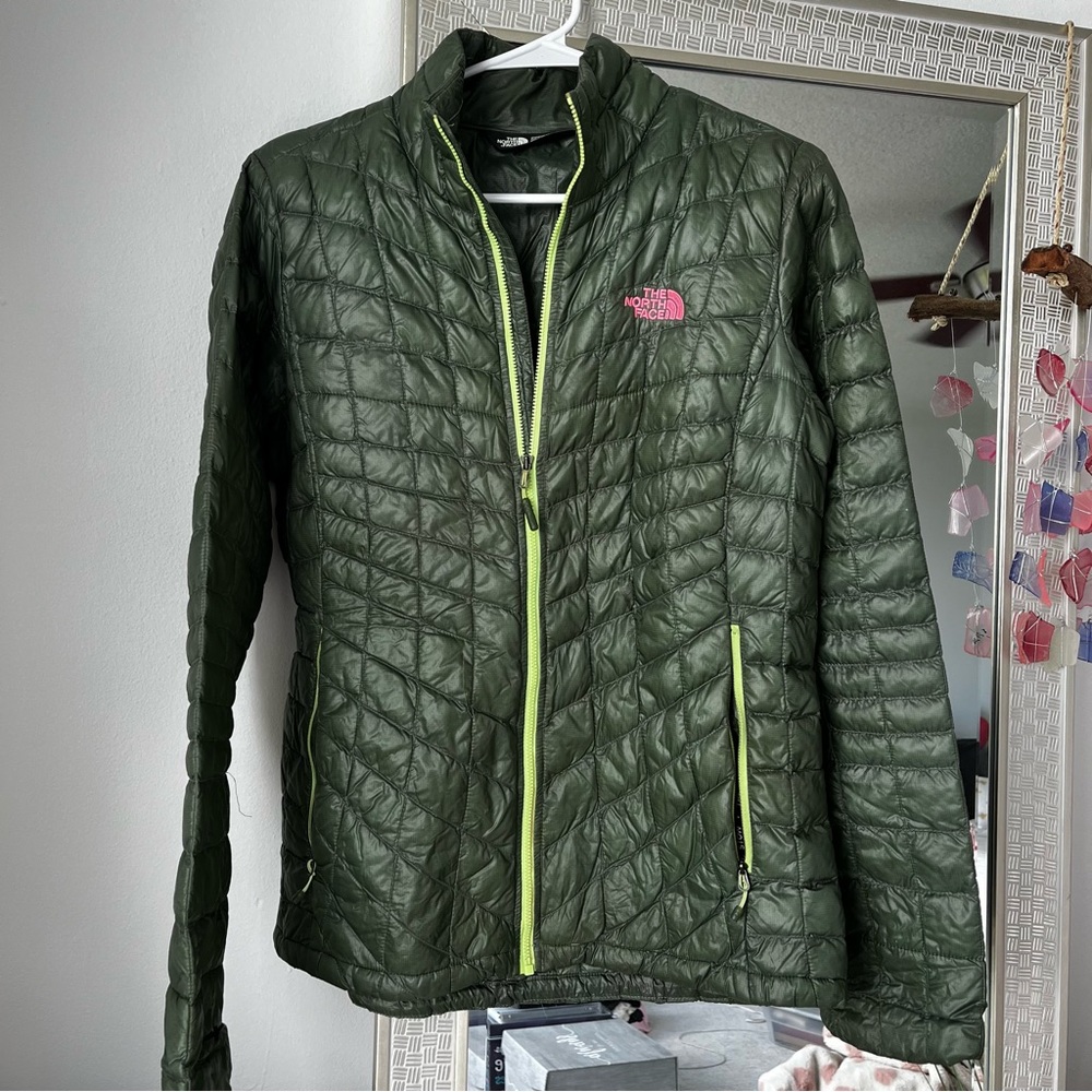 The North Face Women's Olive Quilted Puffer Jacket